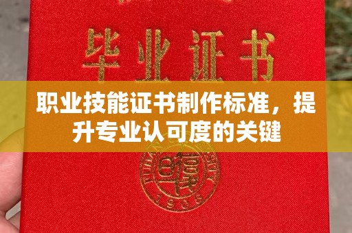 孟州职业技能证书制作标准，提升专业认可度的关键