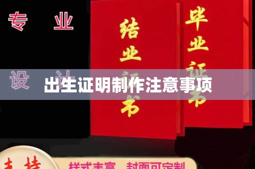 孟州出生证明制作注意事项